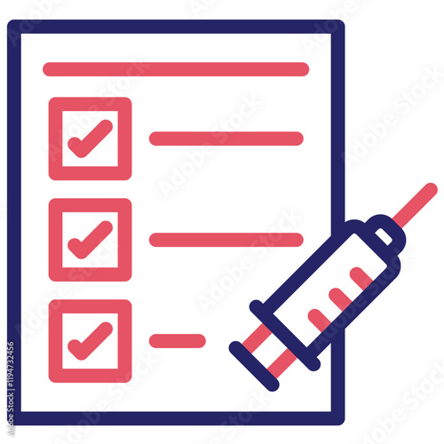 Vaccination Certificate vector icon illustration of Vacation Planning iconset.