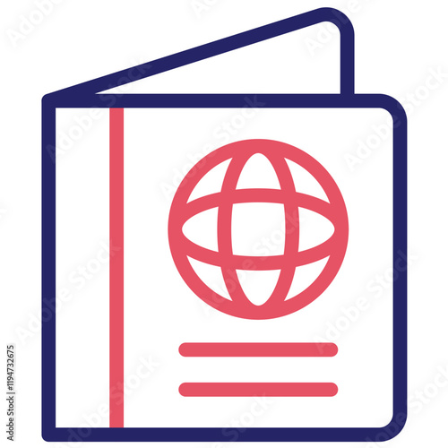 Passport vector icon illustration of Vacation Planning iconset.