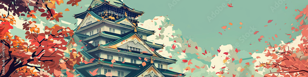 Majestic Osaka Castle: A Geometric Masterpiece Majestic Osaka Castle: A Geometric Masterpiece