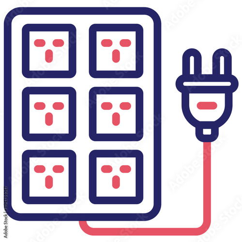 Extension Cord vector icon illustration of Home Improvements iconset.