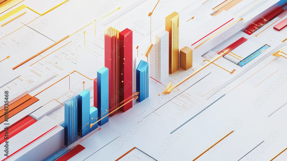 Abstract white background with Colorful charts and graphs with statistics to innovative analyze business potential and forecast future development of companies growth. Abstract white background with Colorful charts and graphs with statistics to innovative analyze business potential and forecast future development of companies growth.