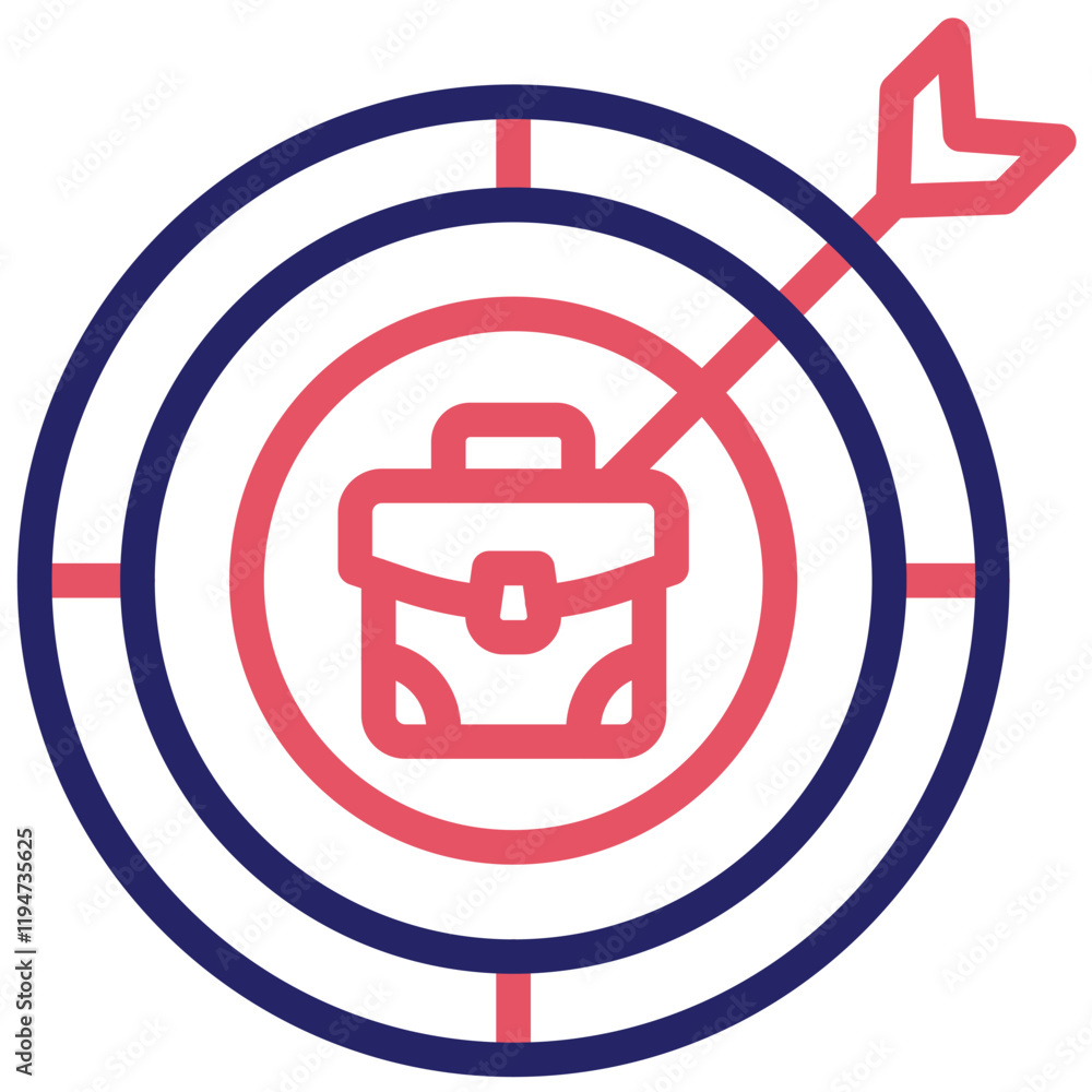 On Target vector icon illustration of Business & Economy iconset. On Target vector icon illustration of Business & Economy iconset.