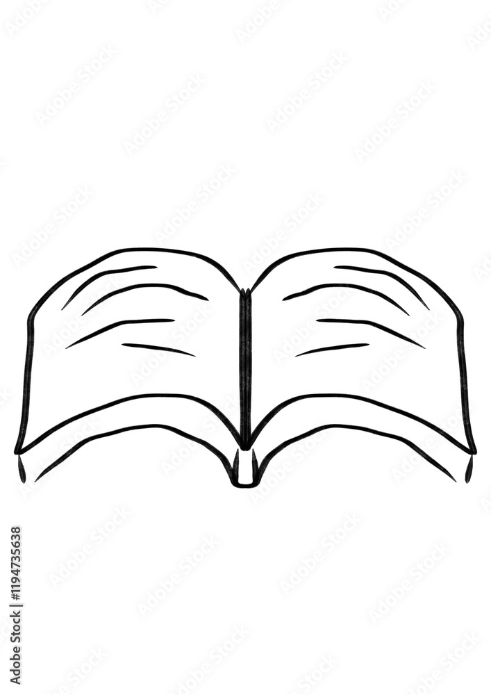 a minimalist illustration of an open book, perfect for educational materials, blogs, or creative projects a minimalist illustration of an open book, perfect for educational materials, blogs, or creative projects