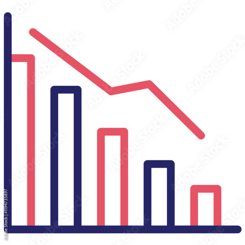 Downfall vector icon illustration of Business & Economy iconset.