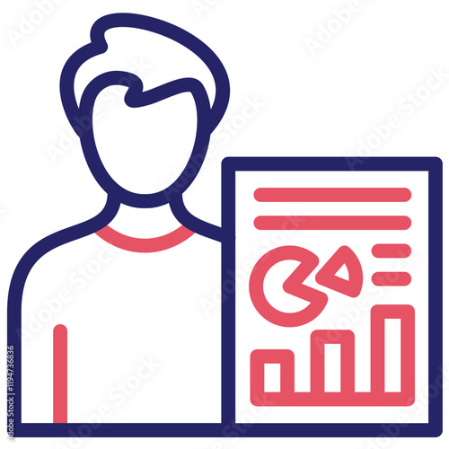Human Analysis vector icon illustration of Human Resource iconset.
