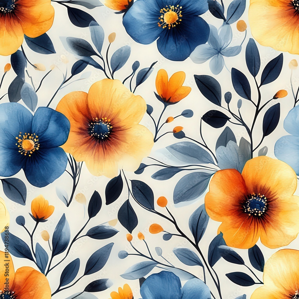 Vibrant Flower Pattern Design Featuring Mixed Colors in a Seamless Arrangement for Fabric and Wallpaper Applications Vibrant Flower Pattern Design Featuring Mixed Colors in a Seamless Arrangement for Fabric and Wallpaper Applications