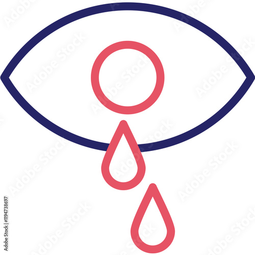 Tears vector icon illustration of Funeral iconset.