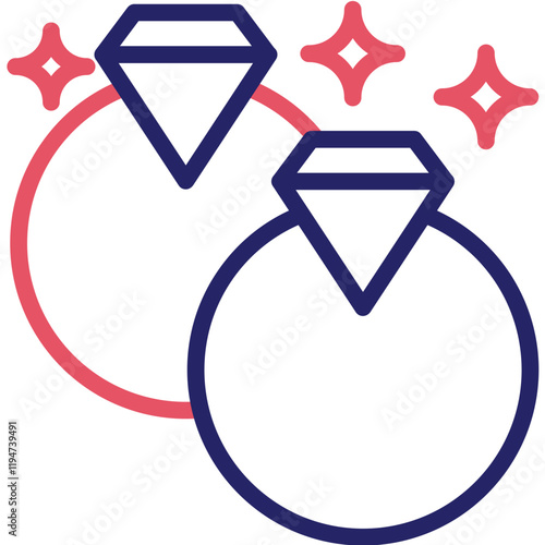 Rings vector icon illustration of Party and Celebration iconset.