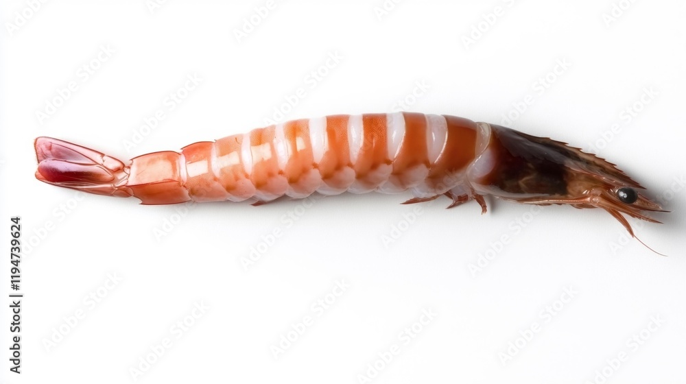 Delicious Shrimp Seafood on White Background. Generative AI Delicious Shrimp Seafood on White Background. Generative AI