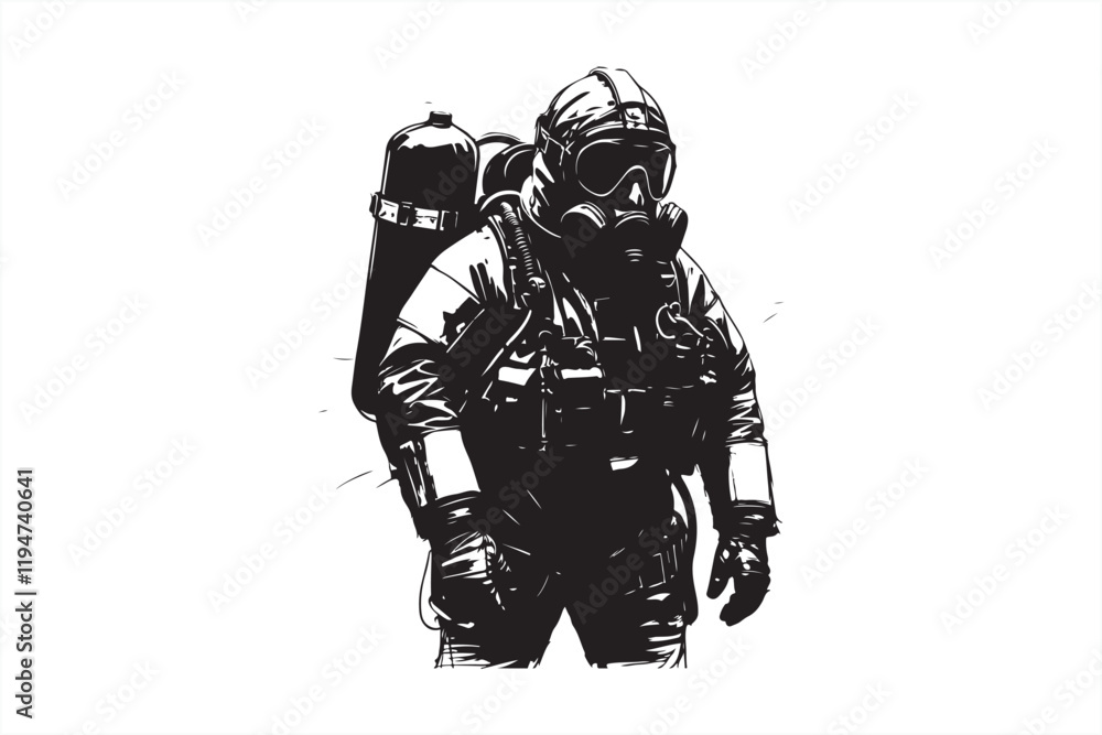 Fire fighter Silhouette