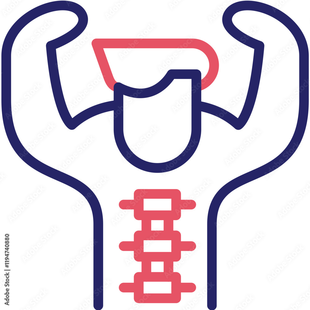 Dorsal Spine vector icon illustration of Pilates iconset. Dorsal Spine vector icon illustration of Pilates iconset.