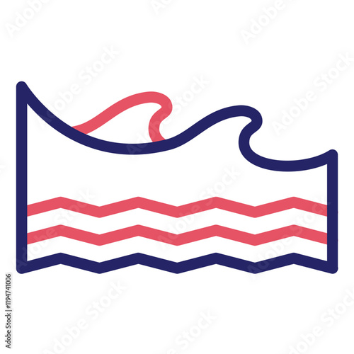 Waves vector icon illustration of Coastline iconset.