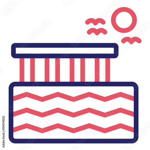 Wharves vector icon illustration of Coastline iconset.