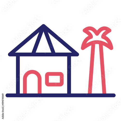 Resort vector icon illustration of Coastline iconset.