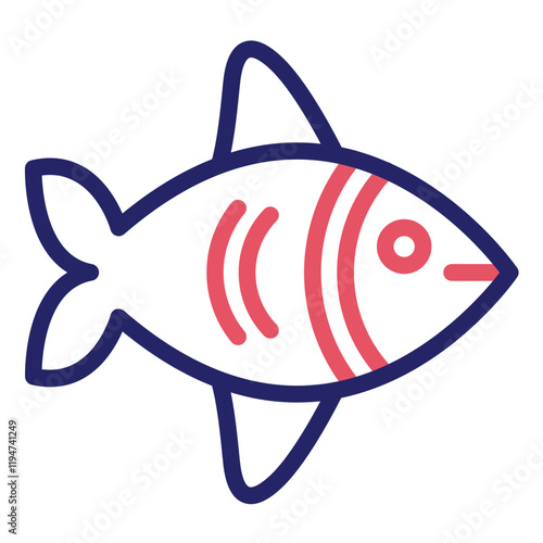 Fishes vector icon illustration of Coastline iconset.