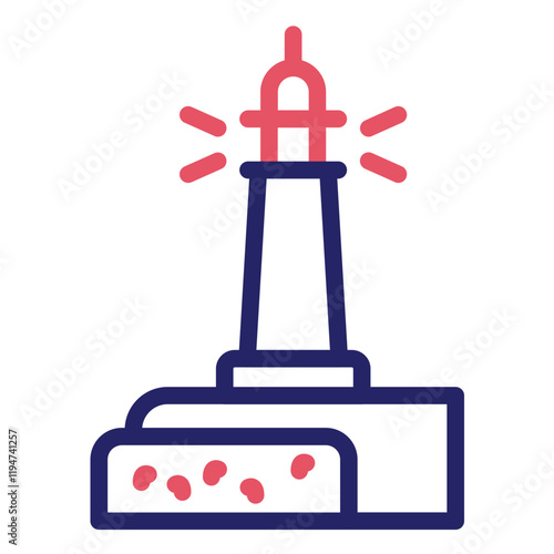 Lighthouse vector icon illustration of Coastline iconset.