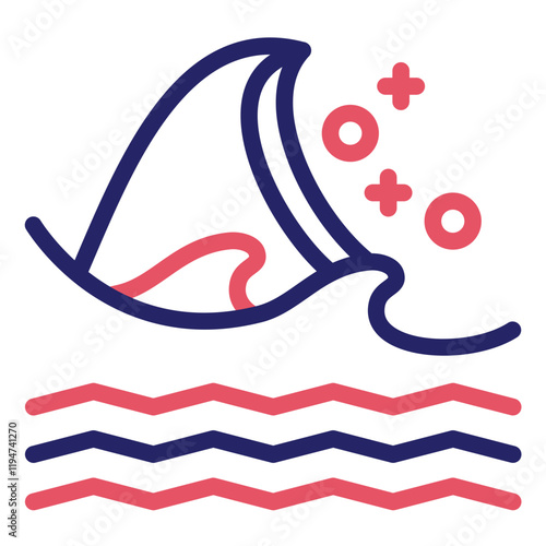 Sea vector icon illustration of Coastline iconset.