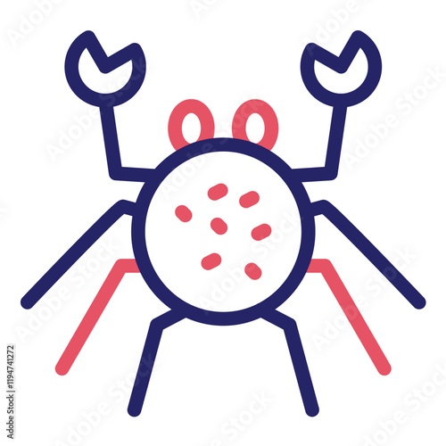 Crab vector icon illustration of Coastline iconset.