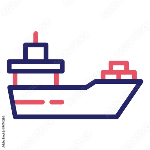 Ship vector icon illustration of Coastline iconset.