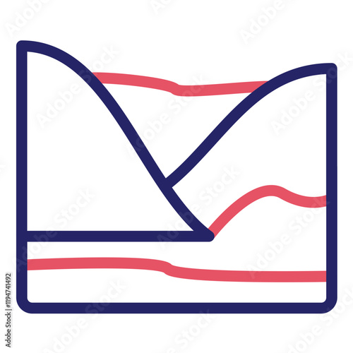 Sand Ripples vector icon illustration of Coastline iconset.