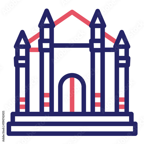 Milan Fashion vector icon illustration of Italy iconset.