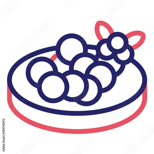 Caprese Salad vector icon illustration of Italy iconset.