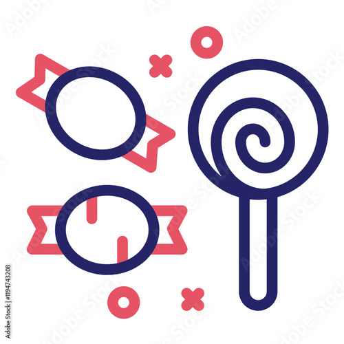 Colorful Sweets vector icon illustration of Festa Junina iconset.