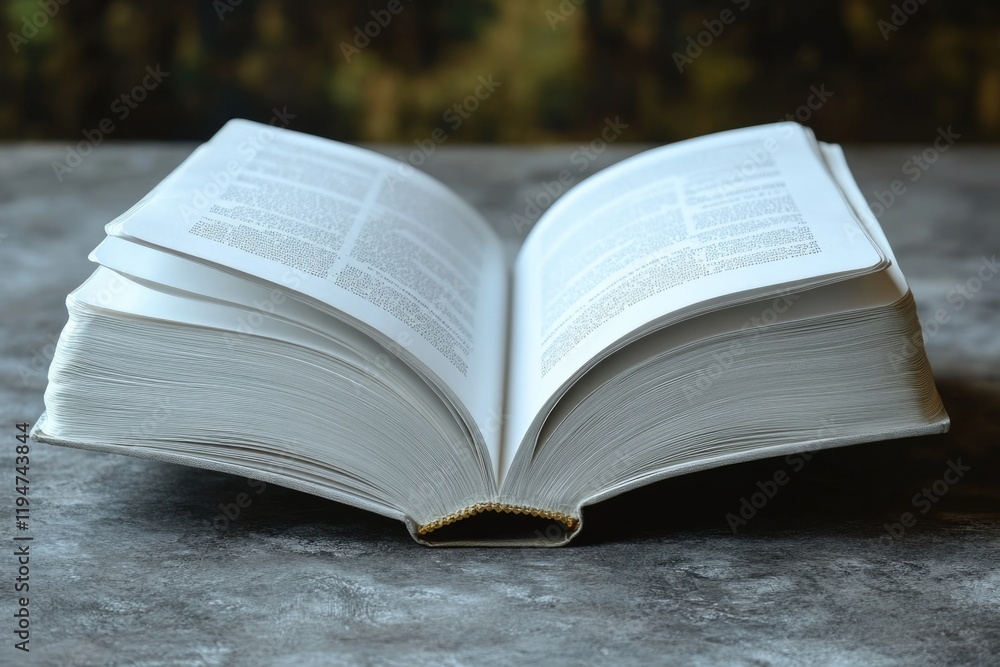 Fototapeta premium A book lying open on a table, suitable for academic or educational settings