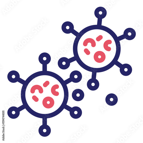 Virus Cell vector icon illustration of Infectious Diseases iconset.
