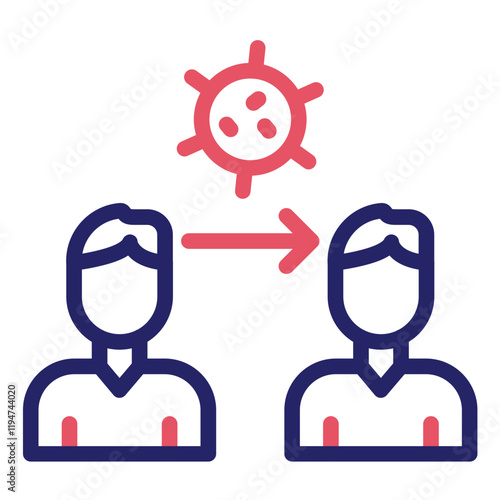 Infection Spread vector icon illustration of Infectious Diseases iconset.