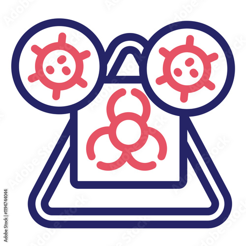 Quarantine Zone vector icon illustration of Infectious Diseases iconset.