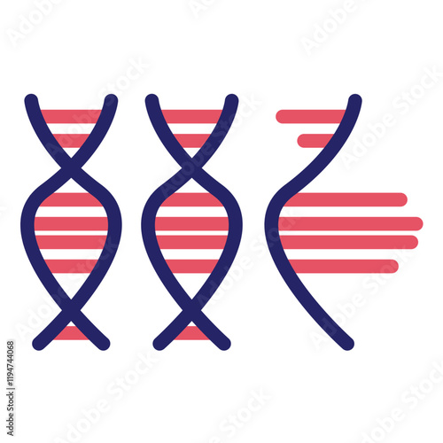 Viral RNA Strand vector icon illustration of Infectious Diseases iconset.