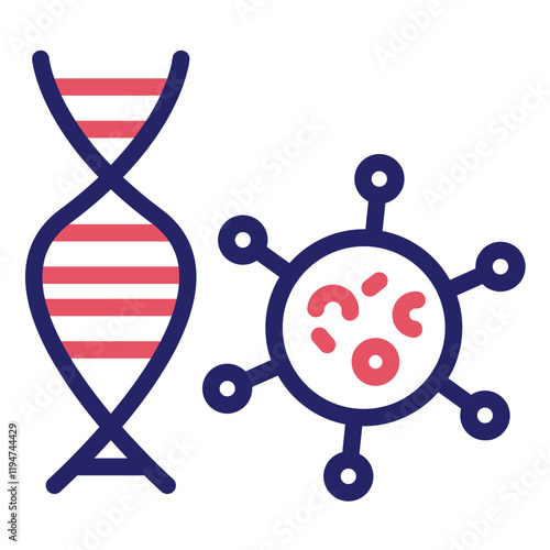 Viral Mutation vector icon illustration of Infectious Diseases iconset.