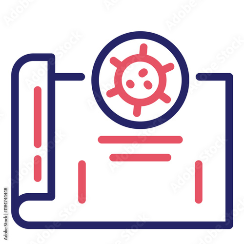 Outbreak Map vector icon illustration of Infectious Diseases iconset.