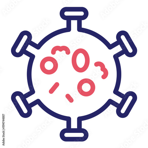 Cancer Cells vector icon illustration of Chemotherapy iconset.