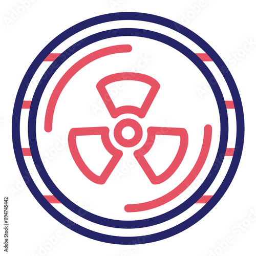 Radiation Symbol vector icon illustration of Chemotherapy iconset.