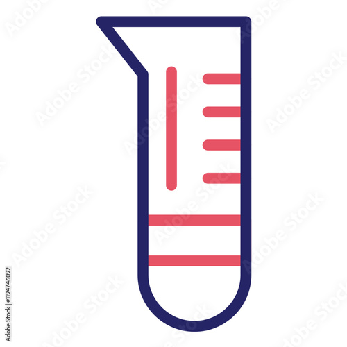 Graduated Cylinder vector icon illustration of Lab iconset.