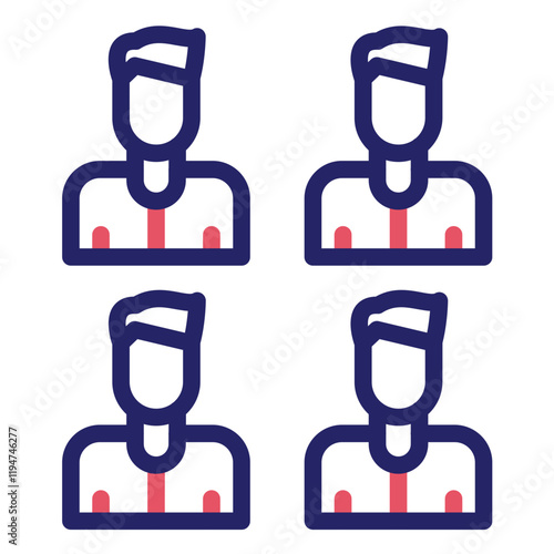Squad vector icon illustration of Friendship iconset.