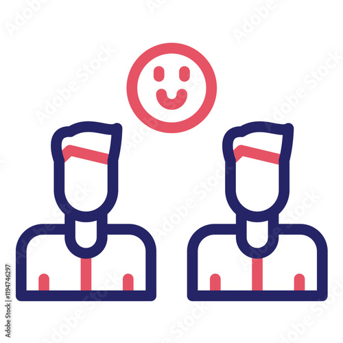 Bro vector icon illustration of Friendship iconset.