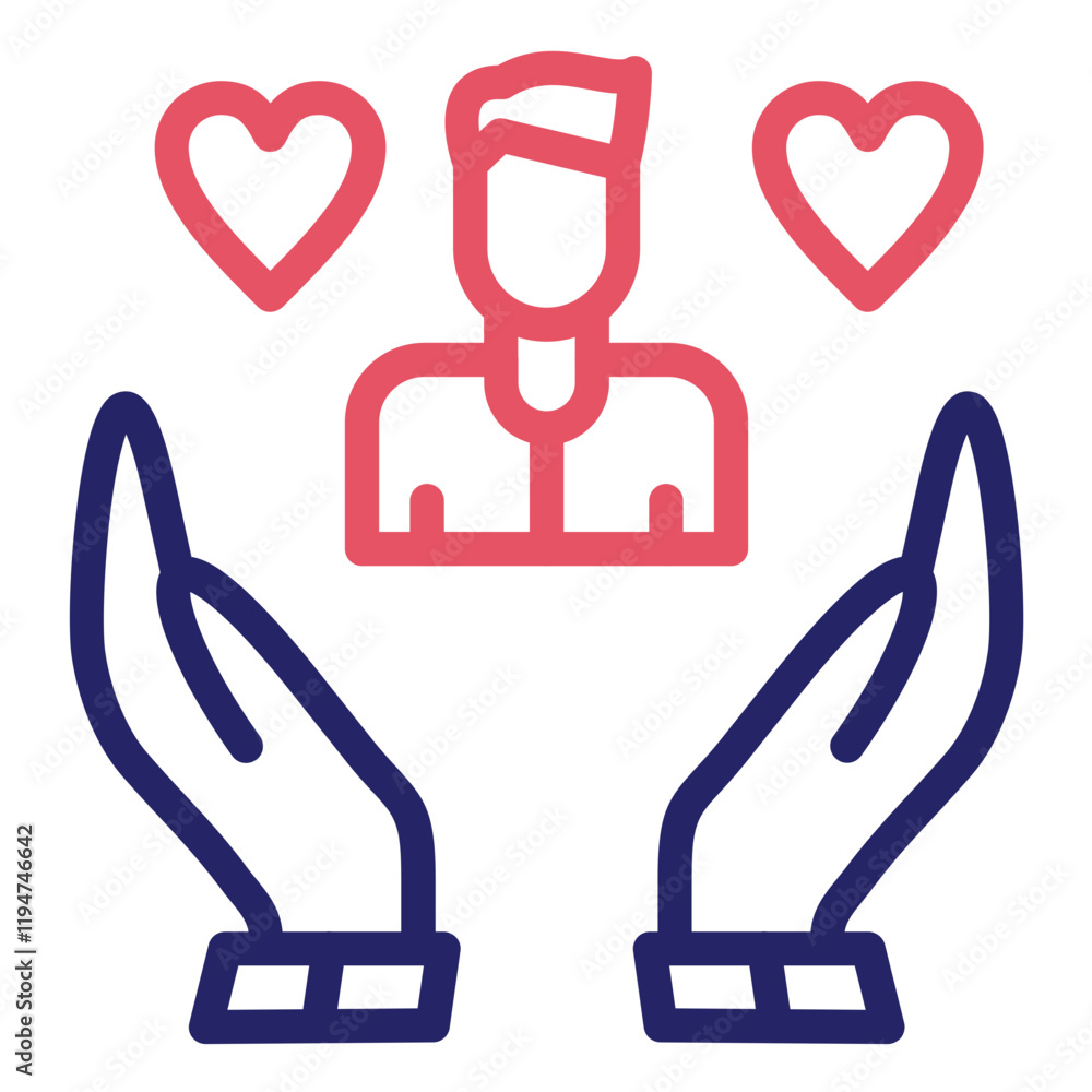 Support vector icon illustration of Friendship iconset.