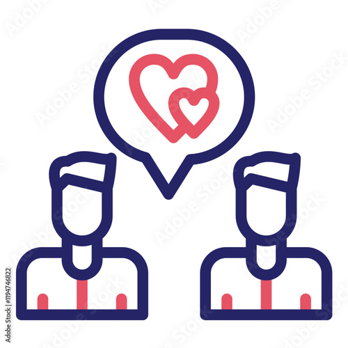 Loyalty vector icon illustration of Friendship iconset.