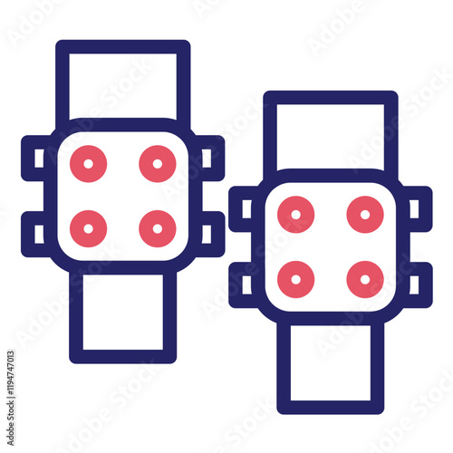 Kneepad vector icon illustration of Rugby iconset.