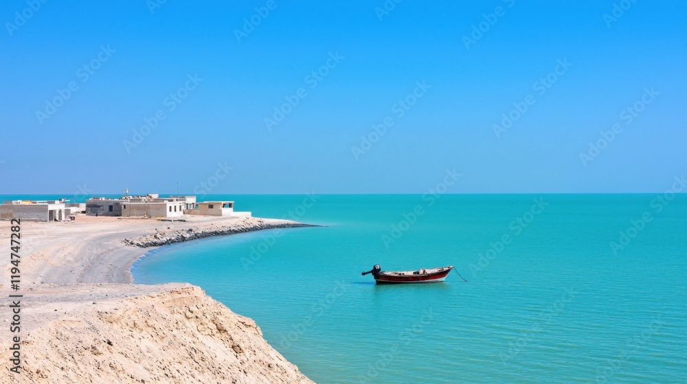 Fototapeta premium Coastal Village Seascape