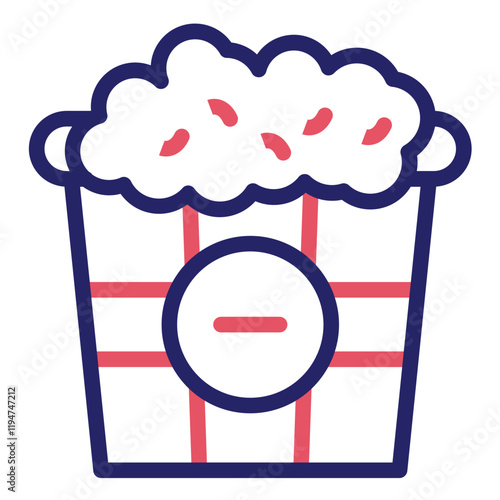 Popcorn vector icon illustration of Rugby iconset.