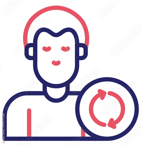 Customer Retention vector icon illustration of Business Analytics iconset.