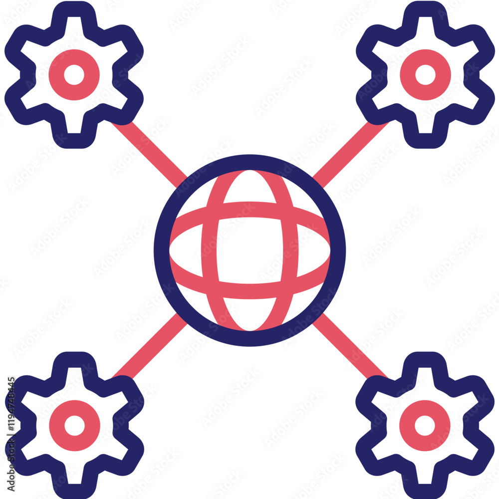 Network Interoperability vector icon illustration of Networking iconset. Network Interoperability vector icon illustration of Networking iconset.