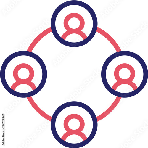Socializing vector icon illustration of Networking iconset.