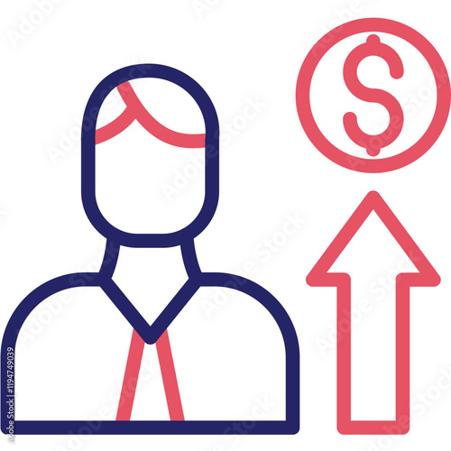 Motivation vector icon illustration of Leadership iconset.