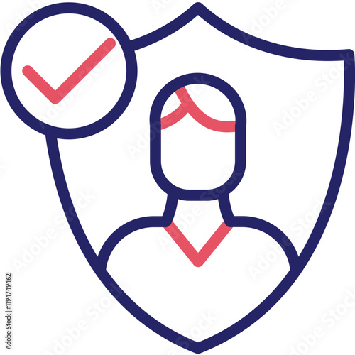 Authenticity vector icon illustration of Leadership iconset.