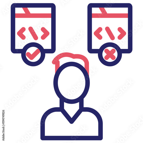 User Acceptance Testing vector icon illustration of Quality Assurance iconset.